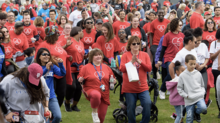 People participating in the Greather New Haven Heart Walk