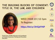 The Building Blocks of Consent: Title IX, The Law, and Children Flyer