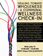 Healing Toward Wholeness &ndash; A Communal Wellness Check-In Flyer